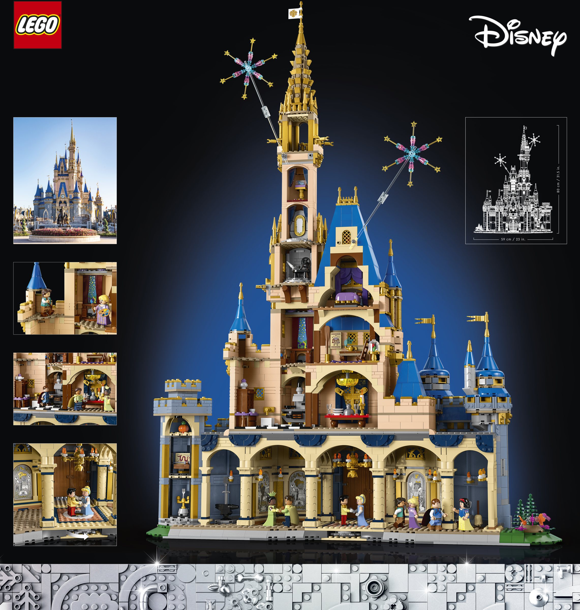 Lego disney best sale castle back